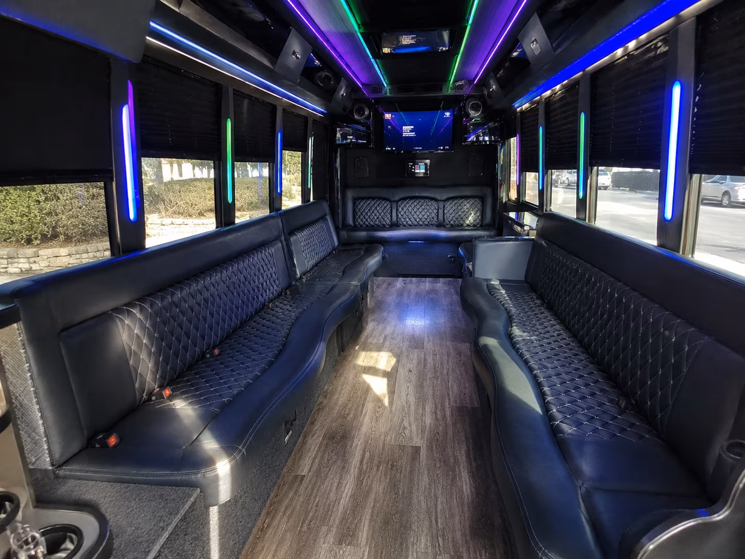 napa 15 passenger party bus interior