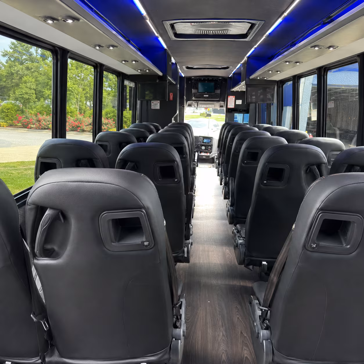 napa 25 passenger minibus interior