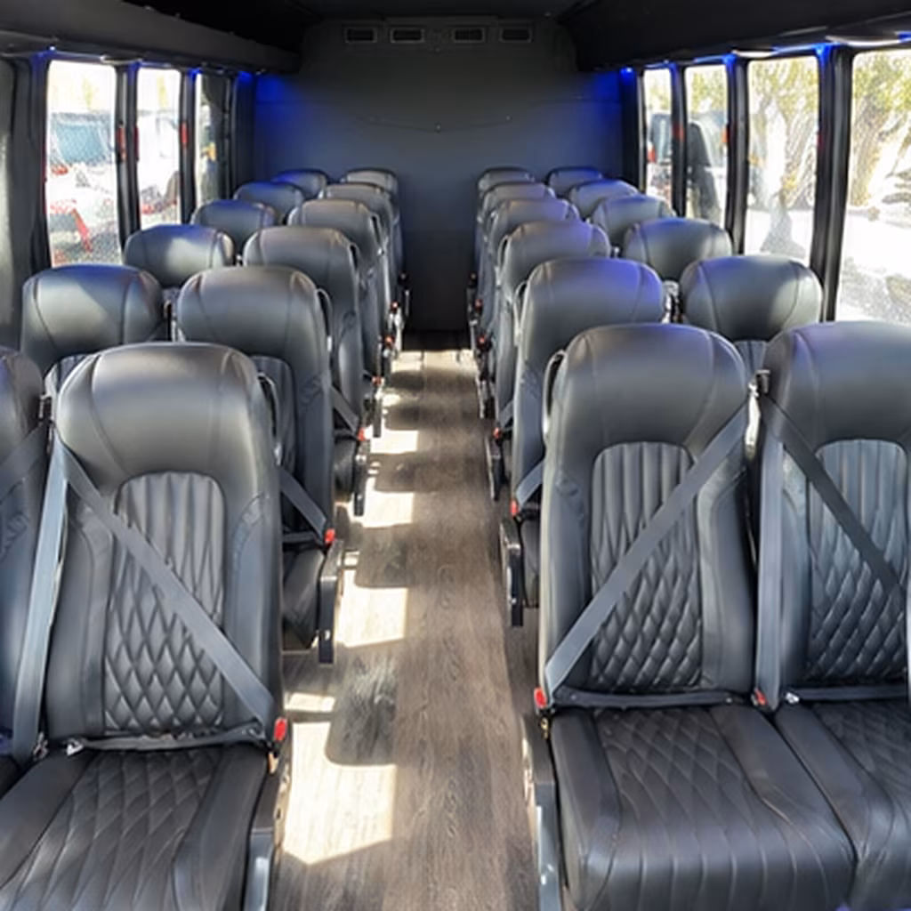napa 28 passenger minibus interior