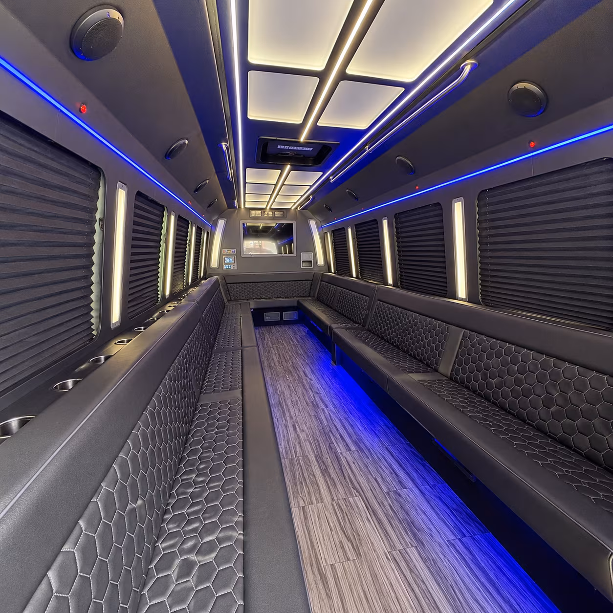 napa 30 passenger party bus interior
