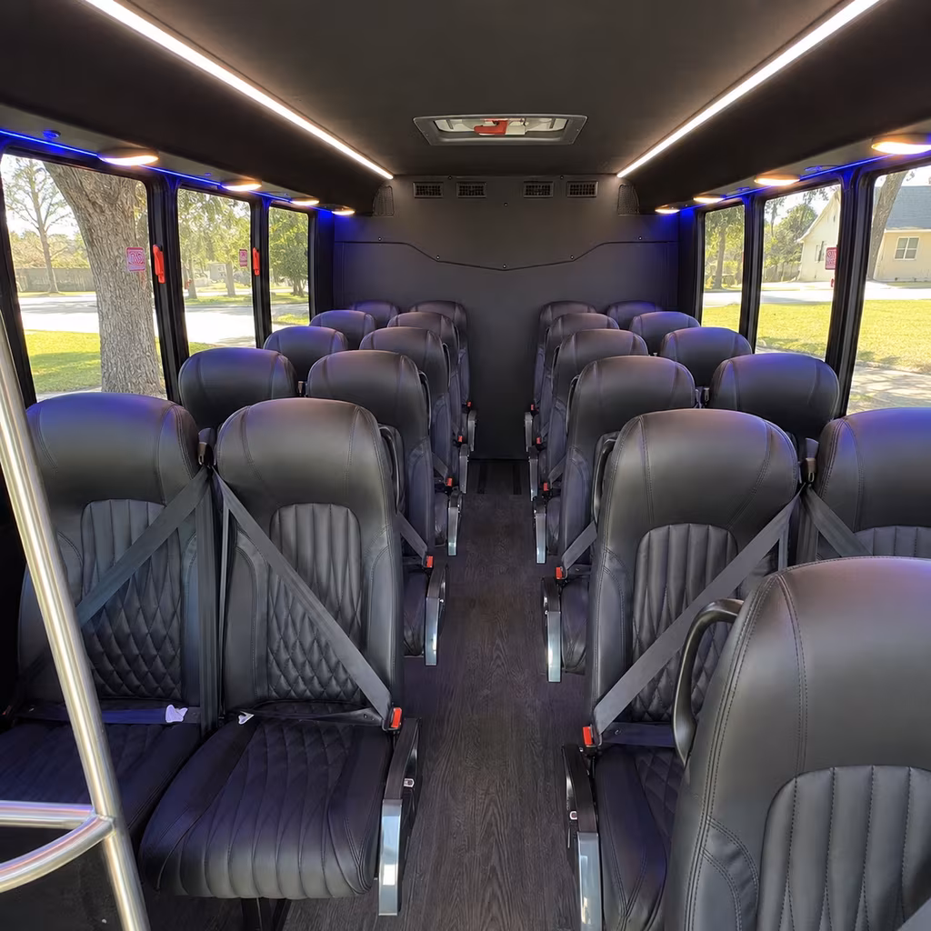 napa 35 passenger minibus inside