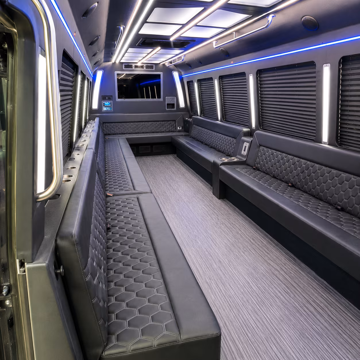 napa 40 passenger party bus interior