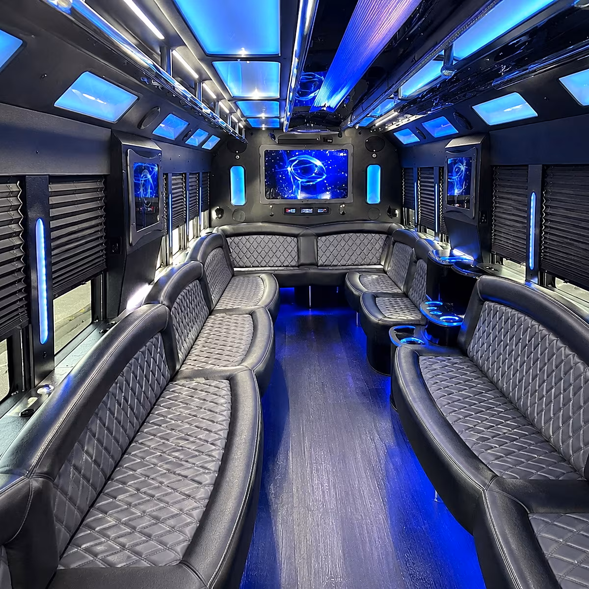 napa 50 passenger party bus interior