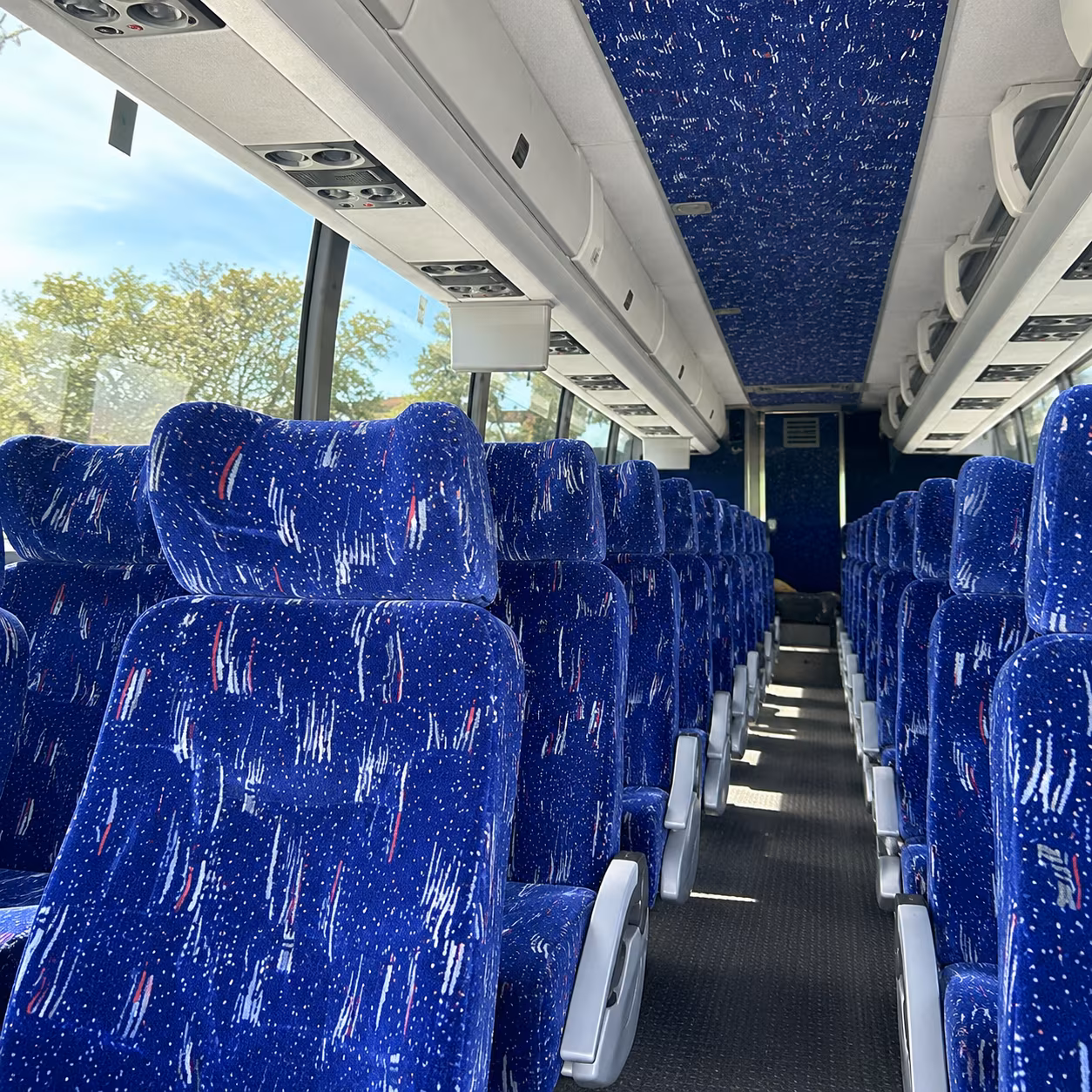 napa 56 passenger charter bus interior