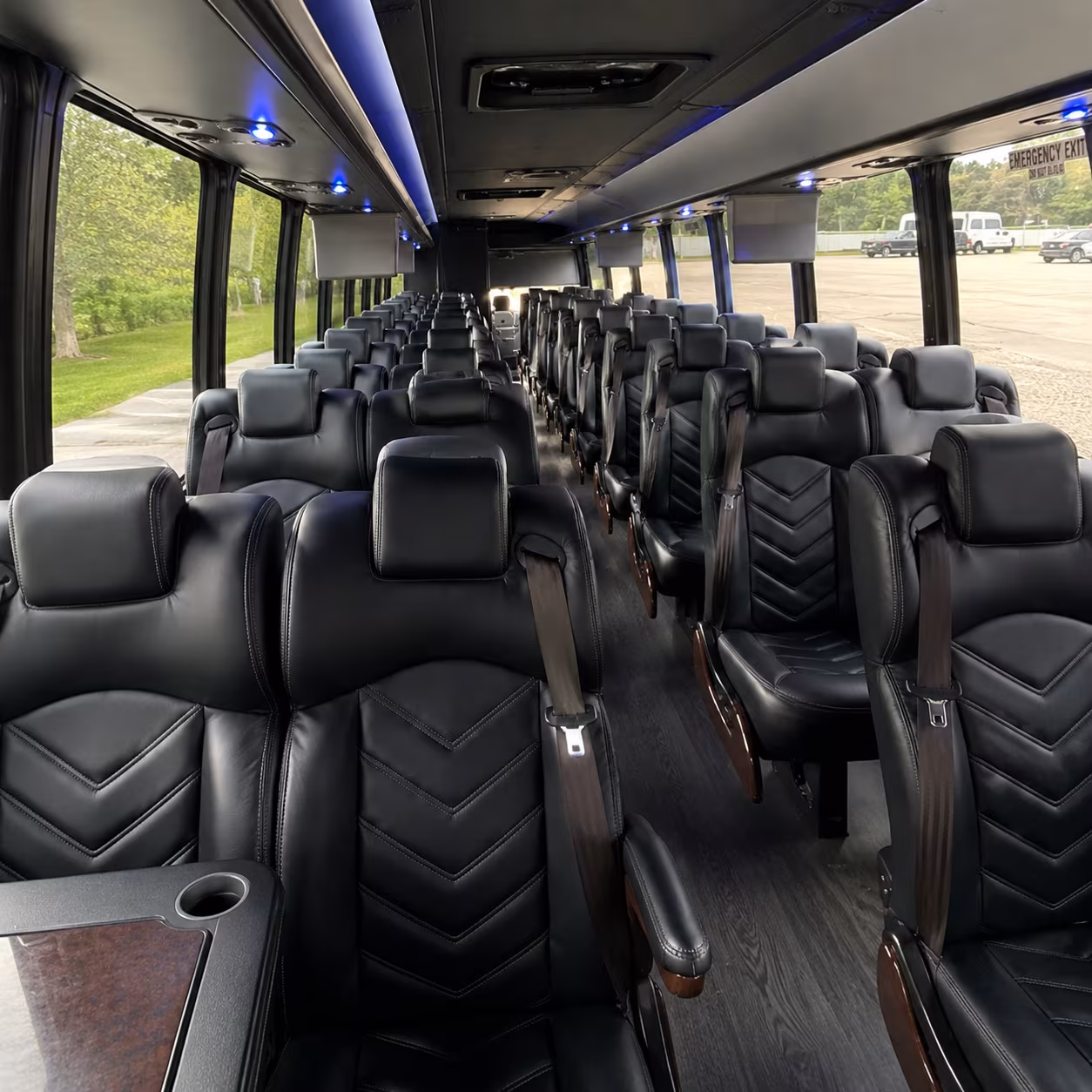 napa corporate event transportation onboard seating